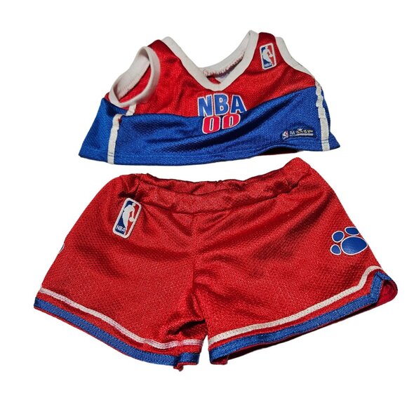 Build a Bear NBA Basketball Uniform Red Jersey Shorts for Plush Stuffed Animal - Picture 1 of 3